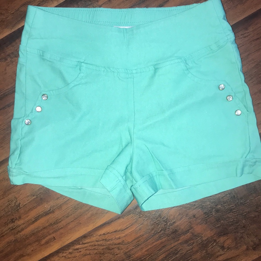 Mint green high-waisted shorts size medium